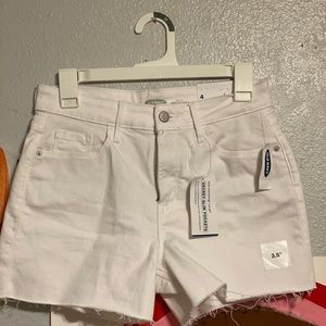 White Jean shorts